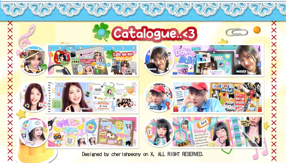 CherishPeony's tweet image. Help repost? Thanks a lot! 🏹🍫
#zonaba #zonauang 

Audrey lagi ngadain PROMO DISKON 25% spesial Valentine untuk semua katalog layout designed by request! Berlaku dari tanggal 14 hingga 16 Februari, yuk jajank! 💘

AVAILABLE FOR SPONSOR &amp;amp; GIVEAWAY.  Cek ALT for details. 🪽🍀