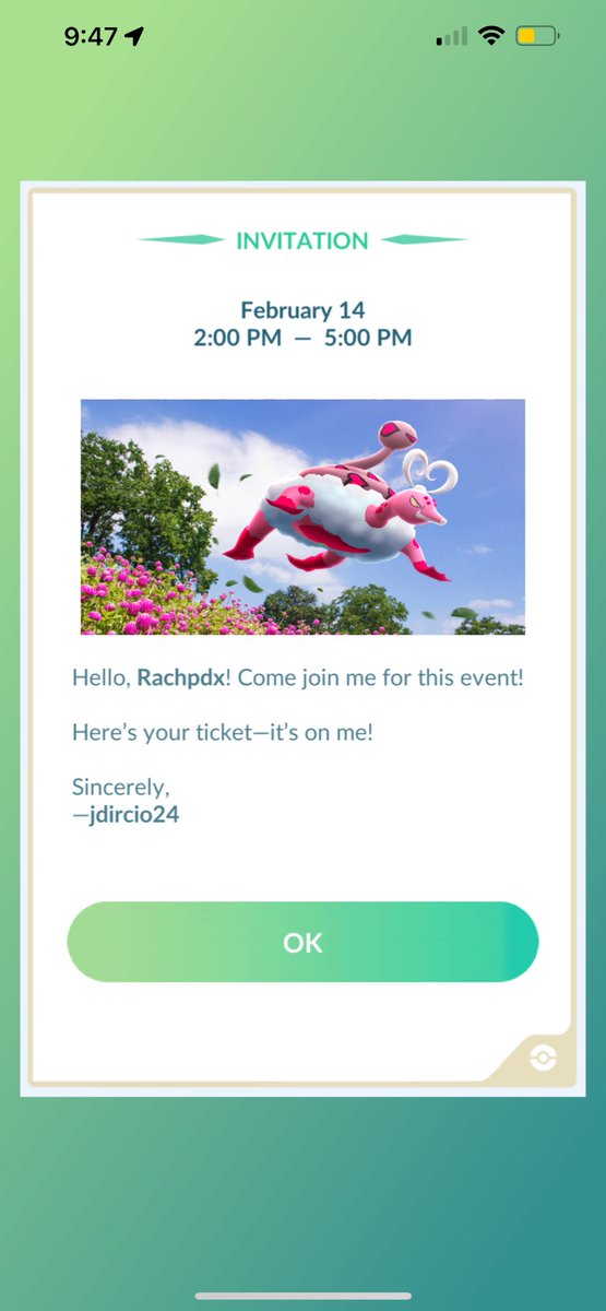 Aww man thank you <a href="/jdircio24/">jesus dircio</a> for the ticket!🩷 hope you secure a hundo with your bb🐶 tysm!!✨✨#PokemonGO #Pokemon