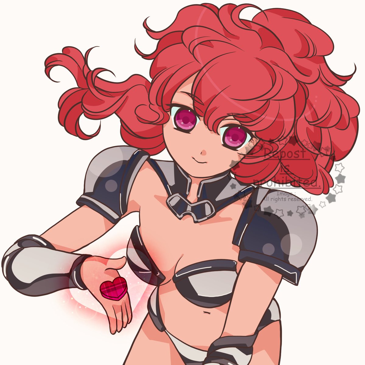 #バレンタインデー 
#ハッピーバレンタイン
今年もビキニアーマーお姉さんの「チョコあげるね！」