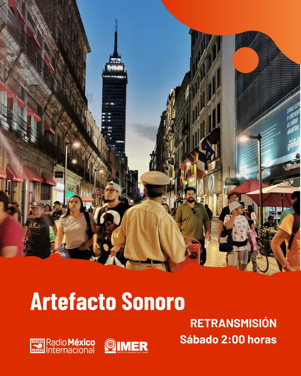 rmiimer's tweet photo. #Retransmisión | 📻 #ArtefactoSonoro 🎧🎵
A las 2:00 horas Rogelio Castro presenta la cartelera cultural de la Ciudad de México. 📲Escucha en vivo: https://t.co/6FHifscq9v
#RMI #RadioMéxicoInternacional #IMER https://t.co/djp6rXcNtF