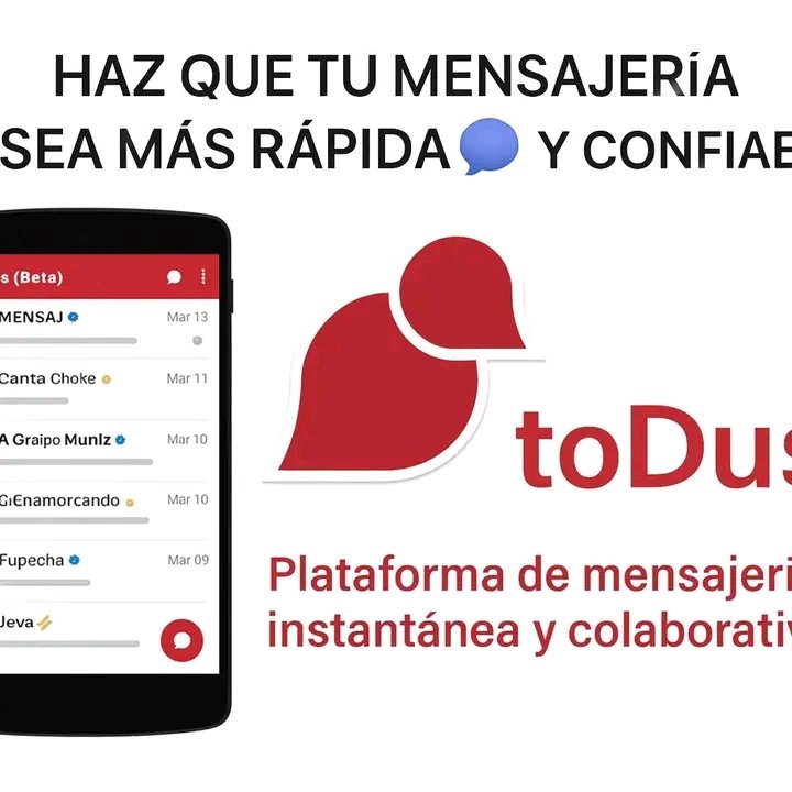 #Artemisa
"Conéctate con tu gente de forma rápida ⚡, segura 🛡️ y colaborativa 🤝. Descarga toDus 💬 y haz que tu comunicación sea más cercana 💖 y auténtica 🌟."