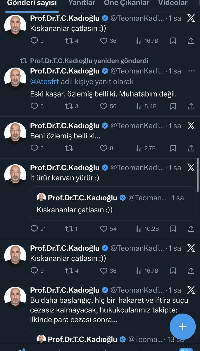 doktor olduğu halde kadınlara  KAŞAR yazmaktan geri kalmayan bu şahıs
<a href="/TeomanKadioglu/">Prof.Dr.T.C.Kadıoğlu</a>  biosundaki
<a href="/AcibademSaglik/">Acıbadem Sağlık</a>  silmiş

Koçum öyle silmekle olmuyor o işler .
Böylece sana efendi bir insan olmayı eşek gibi ben öğreteceğim !!!!!

Sadece kaşar yazmadım senin verdigin rahatsızlık
