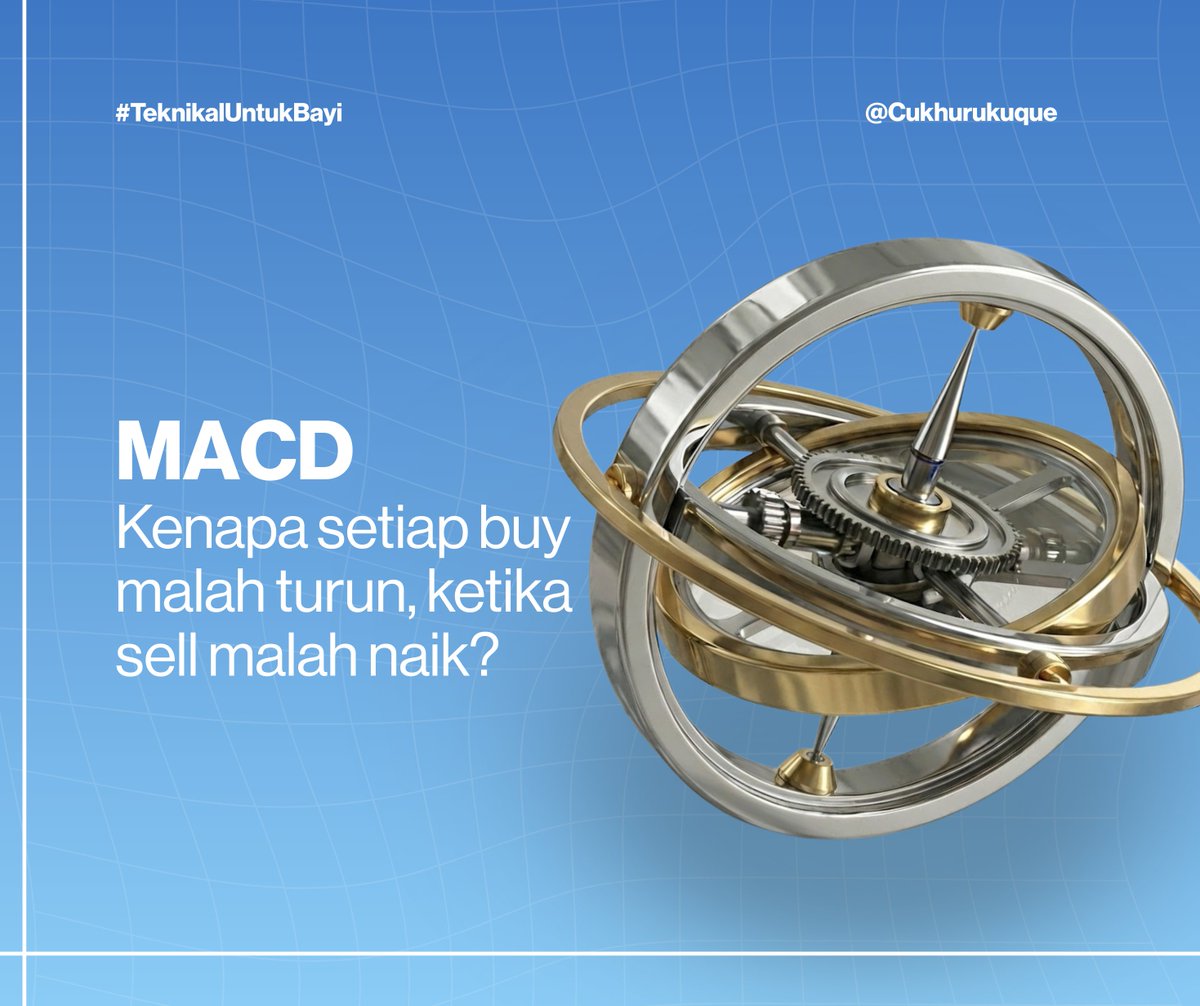 cukhurukuque's tweet photo. Kalau setiap buy langsung nyangkut dan setiap sell malah ketinggalan, mungkin bukan indikatornya yang bermasalah. Bisa jadi kamu baca sinyal, tapi belum baca zonanya. Di MACD, konteks selalu lebih penting daripada crossing. https://t.co/GvpFnileRd