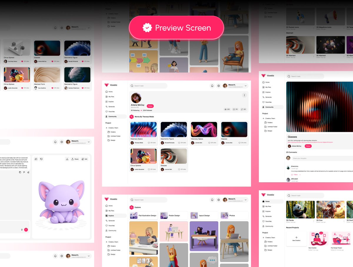 hizerostudio's tweet image. Voxelio – Modern 3D Model Customization UI Kit
Futuristic controls, sliders &amp;amp; interactive 3D UX — perfect reference for creative tools &amp;amp; configurators 👇
👉 ui8.net/zero-studio/pr…�
#UIDesign #3DUI #CustomizationUI #UIUX