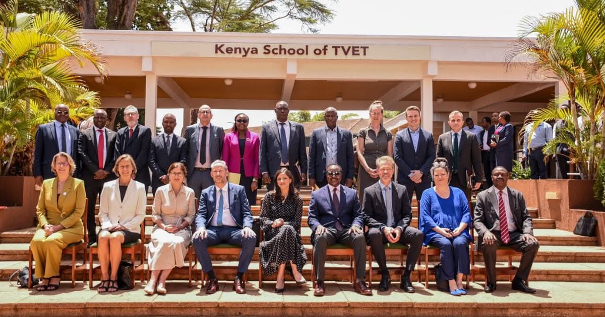 Transforming TVET for Kenya’s Digital Future
CEO <a href="/kstvet/">Kenya School of TVET</a> Dr <a href="/edwintarno/">Dr. Edwin Tarno, PhD. HSC. FEnv</a>. and Education CS  <a href="/HonJuliusMigos/">Julius Migos Ogamba, EBS</a>  welcomed France &amp; EU partners for the €46.85M TVET digitalisation deal—bringing VR, AR &amp; AI skills to Kenya’s classrooms!
<a href="/CaroitEleonore/">Éléonore Caroit</a> <a href="/StateHouseKenya/">State House Kenya</a> <a href="/WilliamsRuto/">William Samoei Ruto, PhD</a>