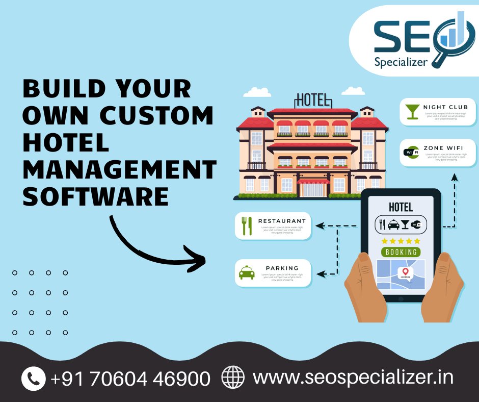 seospecializer's tweet photo. Hotels running on spreadsheets in 2026? ❌

Build your own Custom Hotel Management Software.
Bookings. Restaurant. Parking. WiFi. All integrated.
Operate smarter. Increase margins. Scale faster.

📞 +91 70604 46900
🌐 https://t.co/ihuu0PVO4n

#HotelManagement #HMS #SoftwareTech https://t.co/ALim3E48cC