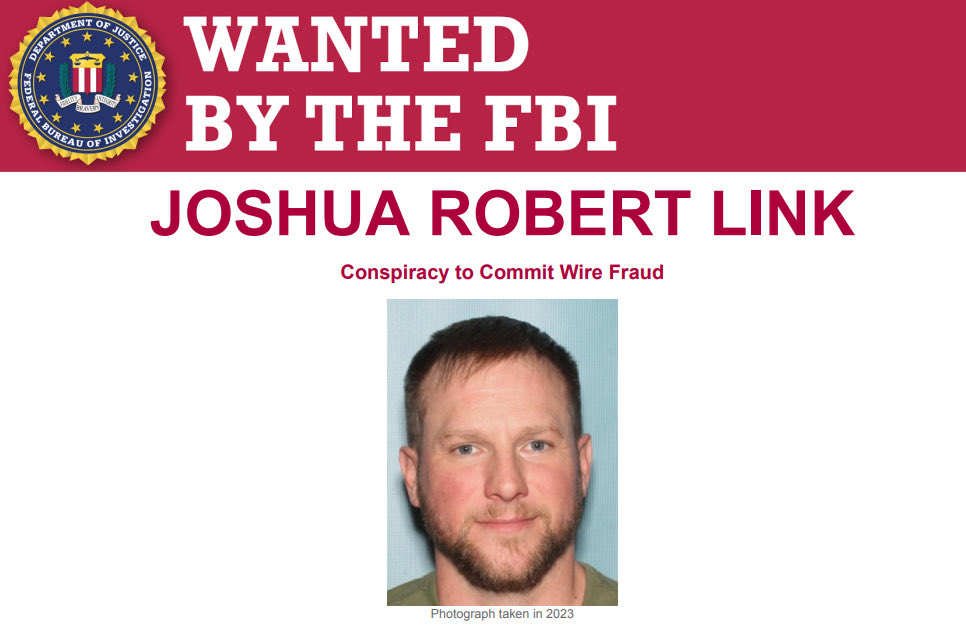ALERT ‼️ Joshua Robert Link is wanted by the #FBI in Texas for his alleged involvement in a fraud scheme between Jan. of 2021 &amp; December of 2023.  The scheme resulted in an approximate loss of $115 million to over 2,000 cattle contract buyers nationwide:  cutt.ly/rtmp45de