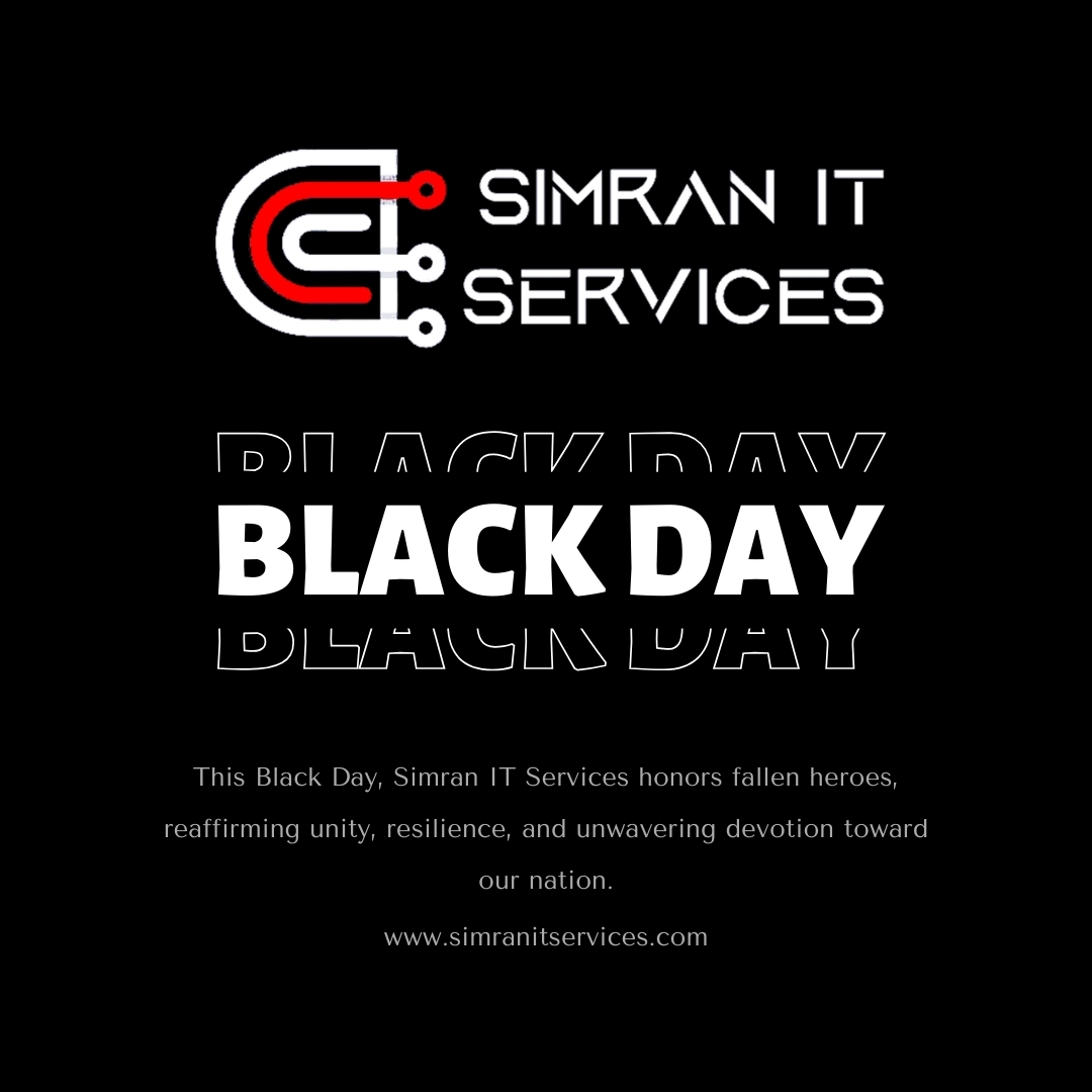 ServicesSimran's tweet photo. This Black Day, Simran IT Services honors fallen heroes, reaffirming unity, resilience, and unwavering devotion toward our nation.

Call us: +91 94187-22224 . . . . 
#webdevelopment #socialmediamarketing #development #BlackDayForIndia https://t.co/3ZBijSgWSX