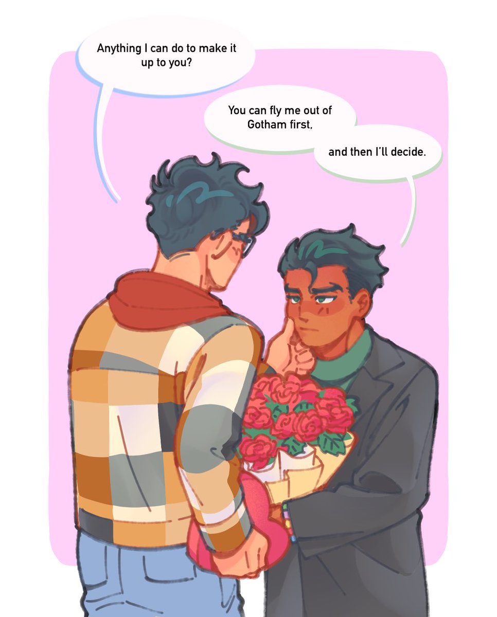 PinkieshyTastic's tweet photo. Happy valentines and (early) supersons comic anniversary for those who celebrate 🌹💕 (1/2)
#jondami #jonkent #damianwayne https://t.co/7Czc1Y1RA1