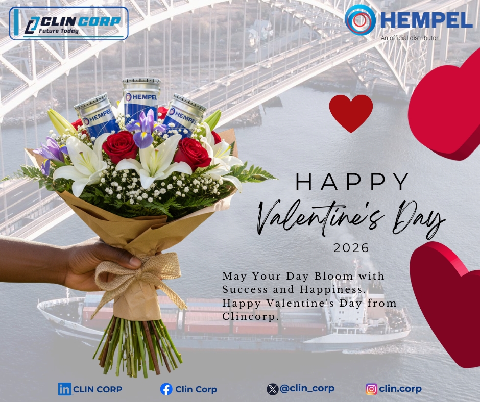 clin_corp's tweet photo. Whether you’re protecting a fleet or just a single heart, may your day be filled with vibrant connections and a finish that lasts.

Happy Valentine’s Day from the team at Clincorp and Hempel! 🌹🎨
#ValentinesDay2026 #Clincorp #hempel #MarineCoatings #SuccessInBloom https://t.co/tmMNkL8gCL
