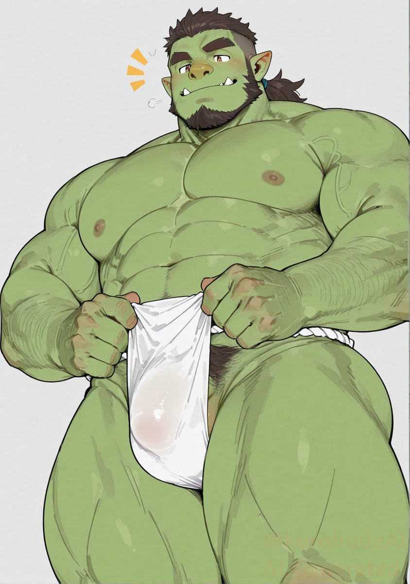 今日はふんどしの日ですよ！！！！！！！！！！！！
#gay #AIart #orc