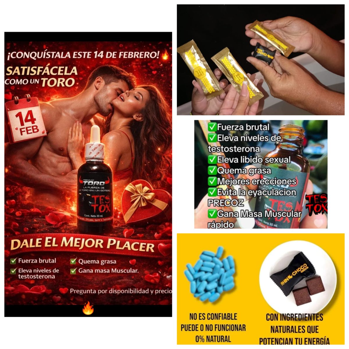 Daniela09270475's tweet photo. 💥VENTA NOCTURN💥
❤️‍🔥DIA DEL AMOR Y LA AMISTAD💗
🆘PROMOCION IMPERDIBLE

TES-TOX 1️⃣2️⃣0️⃣0️⃣
TES-TOX 1️⃣ 0️⃣0️⃣0️⃣
🎁🎁🎁 3 MIELES 🍯 
🎁🎁🎁 O 3 🦏RHINNOCHOCOS 🦏 🔥 AFRODISÍACOS 

🔥ESTA PROMOCIÓ🔥
DURARA HASTA MAÑANA 12:00 DE LA TARDE 
☝🏻 Y NO TE LA PUEDES PERDER
👩🏻‍💻3221381411 WHATSAPP https://t.co/emJ5iwXAZj