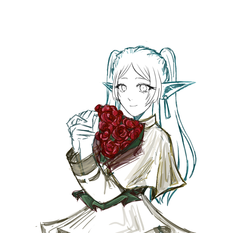 sketch of frieren WIP valentine