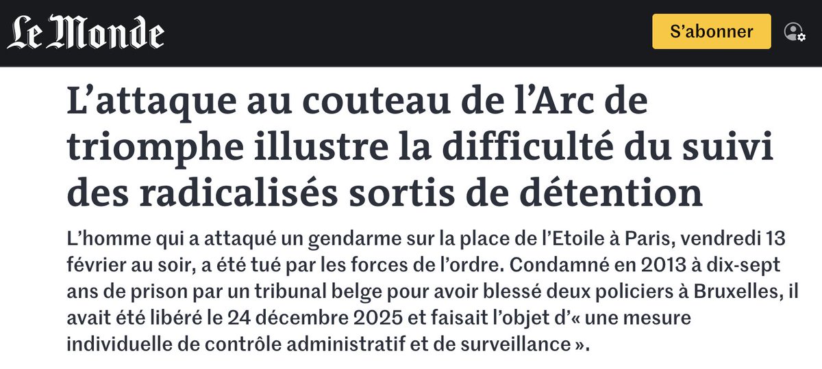 Il ne faut pas les "suivre", il faut les éliminer.