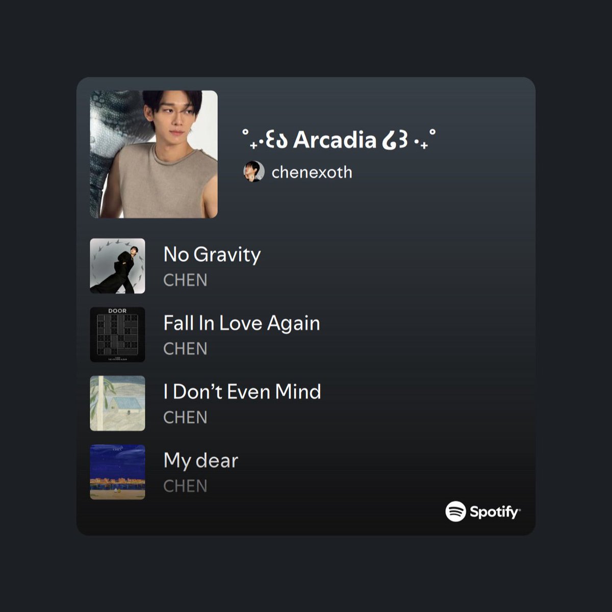 เซ็ตลิสต์ #ArcadiaBANGKOK มาซ้อมร้องเพลงกันค่ะ 💛

🔗 open.spotify.com/playlist/4tX9y…

#เดือนเมษายน_ดอกไม้_เฉิน