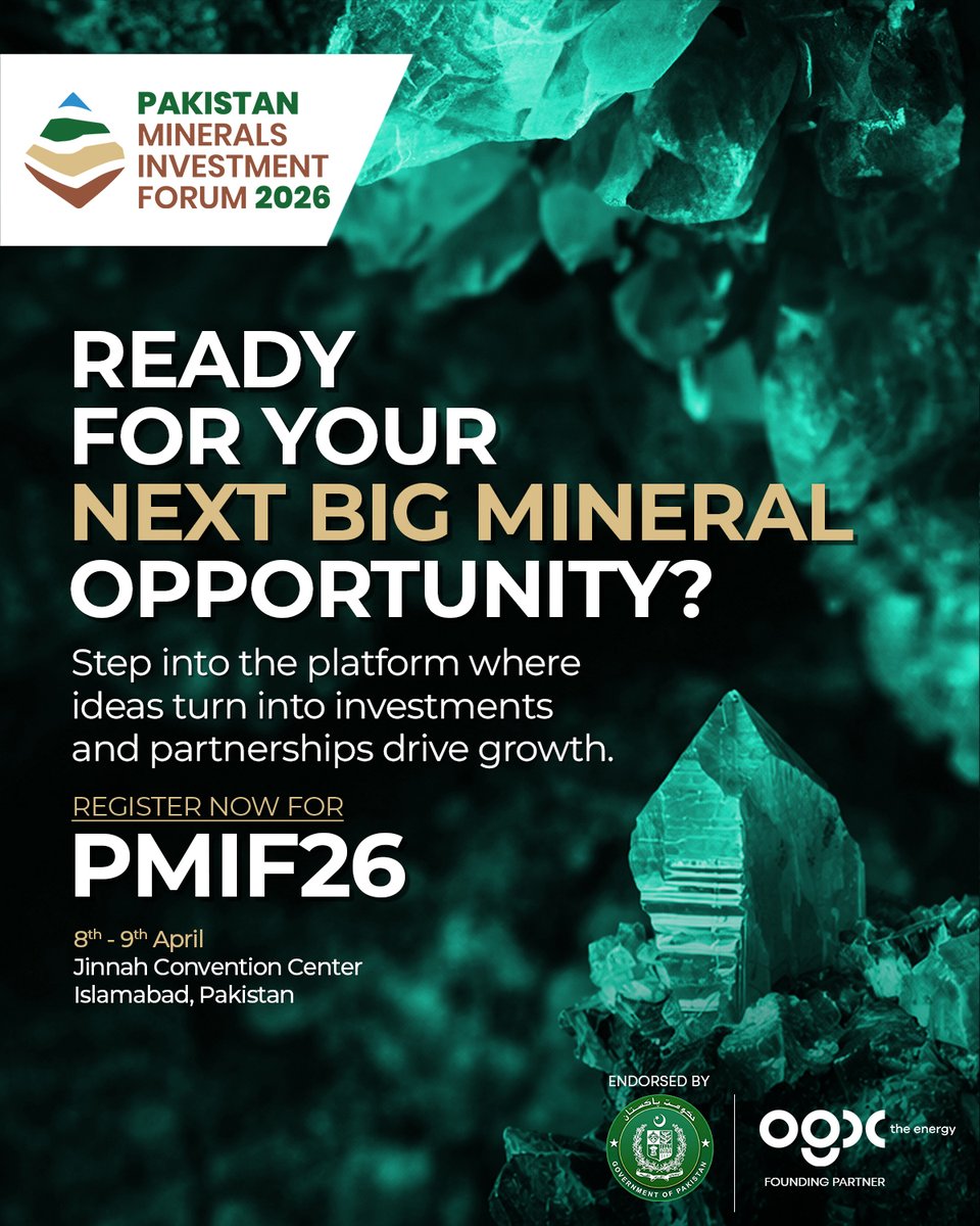 pakminforum's tweet photo. Register and secure your spot today for PMIF26 happening on the 8th and 9th of April. PMIF is where ideas become investments and partnerships power progress.

Visit our website: https://t.co/7kAy7LFVkb

#PMIF #PMIF26 https://t.co/YbfUDoFeF5