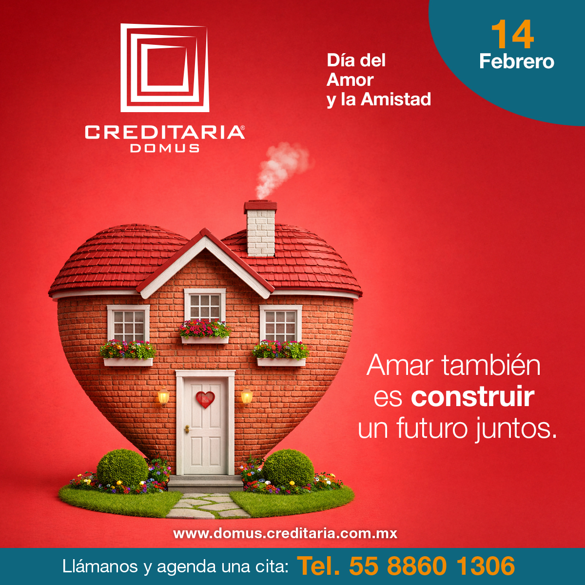CreditariaDomus's tweet photo. Este 14 de febrero, el amor también se planea.

Construir patrimonio en pareja es tomar decisiones conscientes hoy para vivir con tranquilidad mañana. Una casa no solo se compra, se construye desde el compromiso.

#14DeFebrero #AmorYPatrimonio #ConstruirJuntos https://t.co/zRs27wplCT