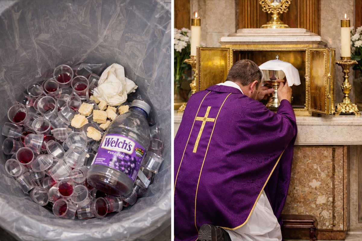 Sometimes I look in the (rear-view) mirror. My former Eucharistic Theology (or lack thereof) is as easy to nail down as the answer to a simple question: "What did you do with things when communion was over?" This is called "Implicit Theology" or "Lex Orandi Lex Credendi."