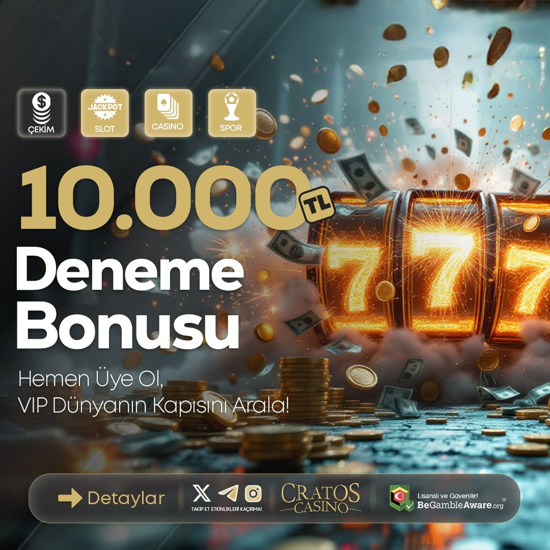 🎁  10.000 ₺ Deneme Bonusu ile platformu risksiz şekilde keşfet. 

🔥 CratosCasino'da oyuna risksiz başla!  ✨

💎 Yeni başlayanlar için hızlı ve kolay bir başlangıç fırsatı. 🚀

✅ GÜNCEL GİRİŞ:t2m.io/CratosGuncelGi…