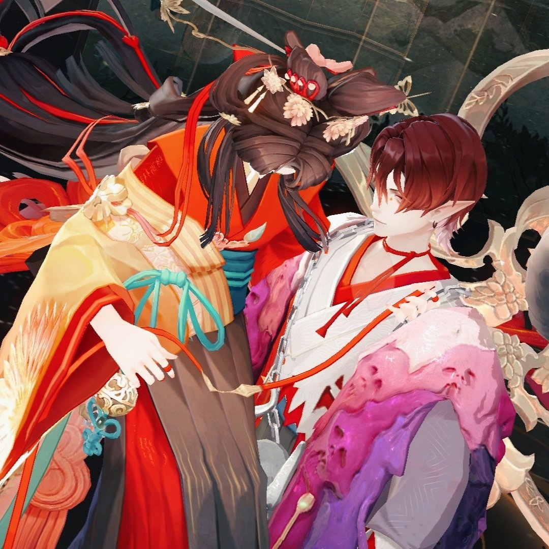 Ntmxuan1002's tweet photo. Happy Valentine ~ 
KidoEnmu and their chil— oops, their chubby cat ฅ⁠^⁠•⁠ﻌ⁠•⁠^⁠ฅ
---
#童縁 #童緣 #童缘 https://t.co/Mew17IBRNm