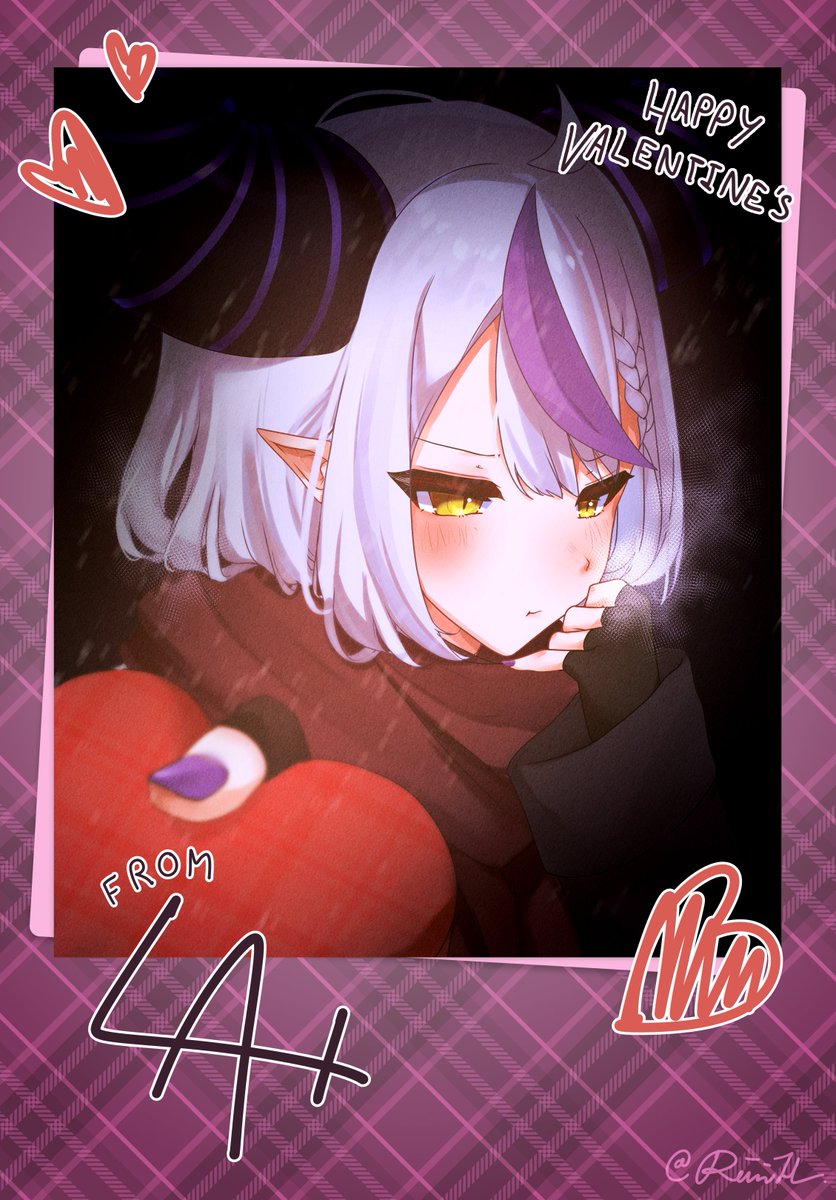 I drew La+ for #HoloAtelier's Valentine's cheki event! 💝

Will you accept her present? YMD!
#laplus_artdesu