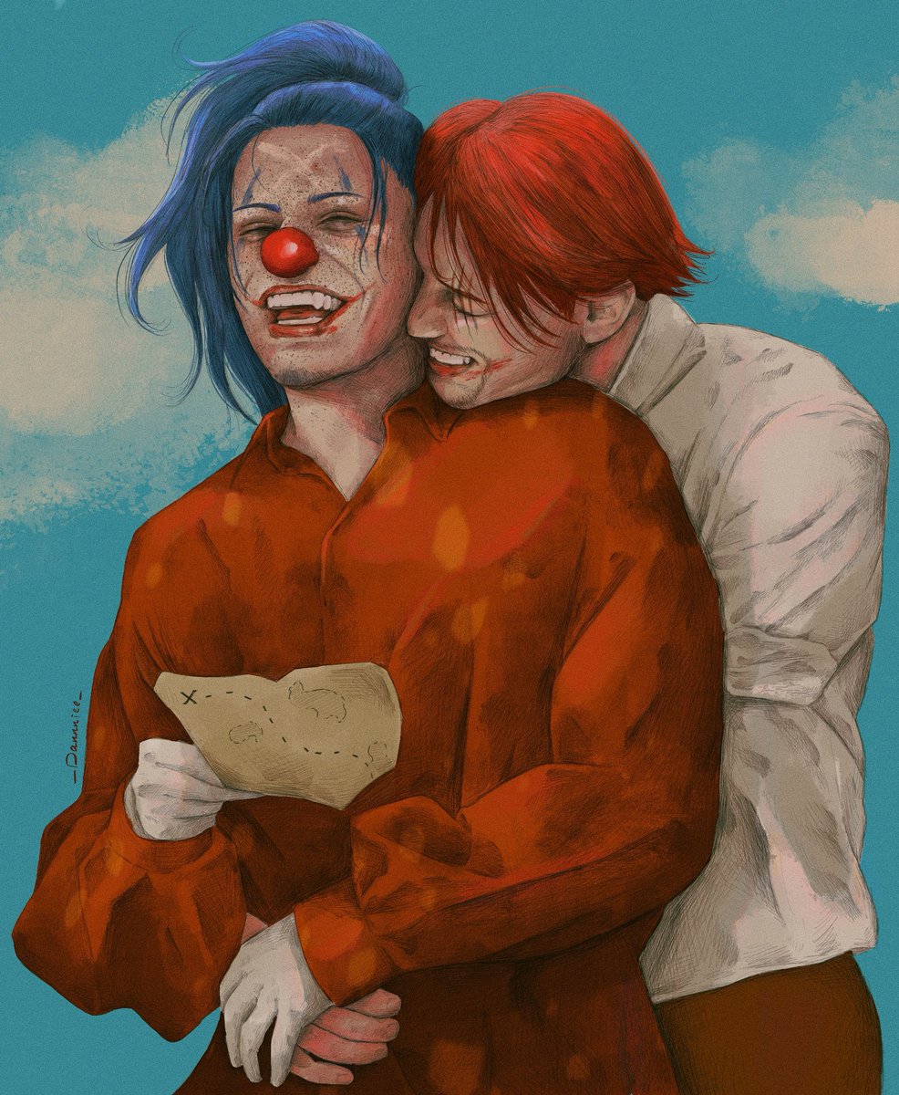_Dannniee_'s tweet photo. The best Valentine's Day card is a treasure map 🗺️ 🏝️🩵

#shuggy #Buggy #Shanks #ONEPIECE #buggytheclown https://t.co/mSBf2ZhjSE