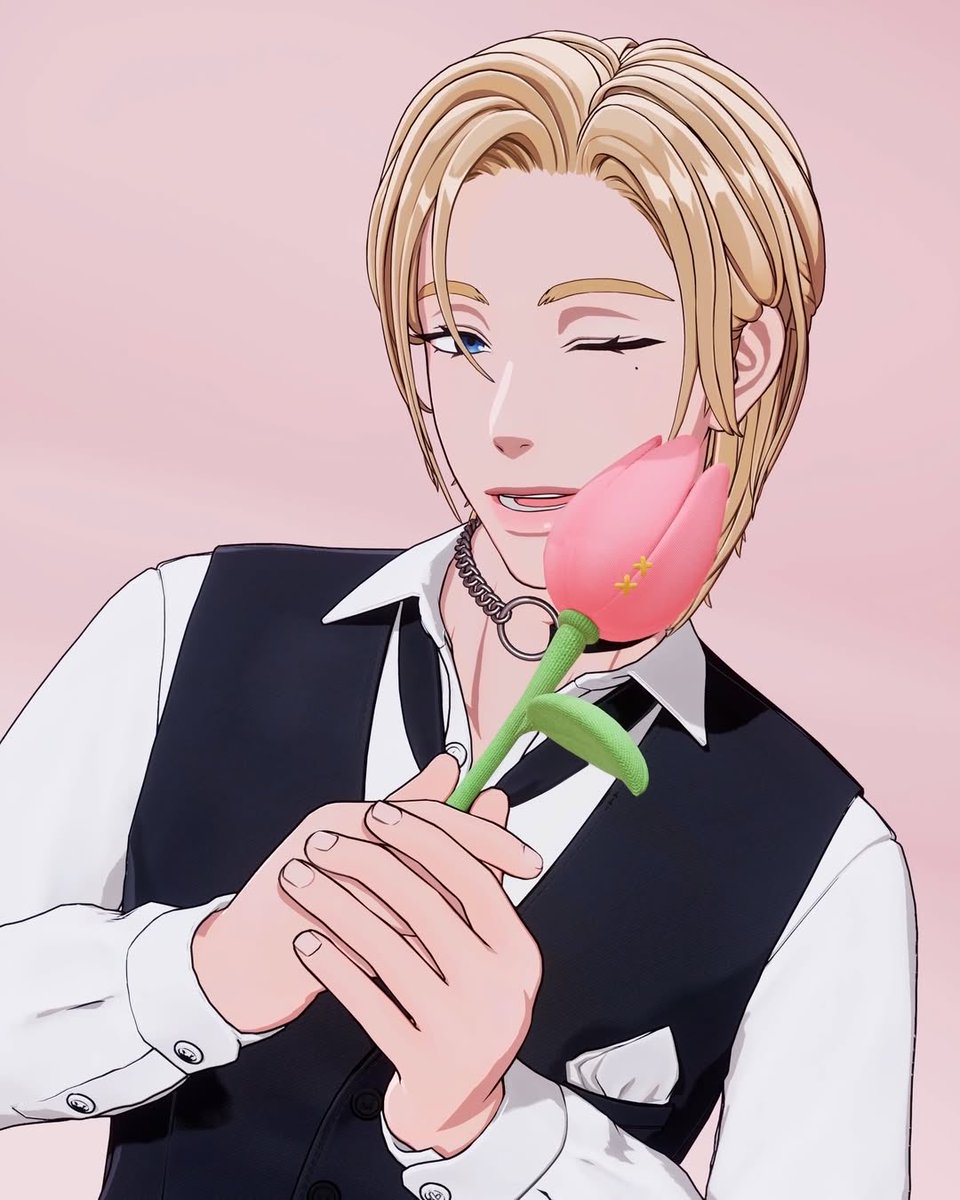 Everyone:                            Nwa: 

Here’s your                         Awww 🥰 
Valentine’s flower              tks bae 💜