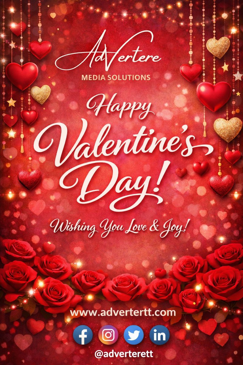 AdVerterett's tweet photo. 💐 ❤️ Happy Valentine’s Day ❤️ 💐 #happyvalentinesday #2026 #adverterett https://t.co/GLyK49FH2o