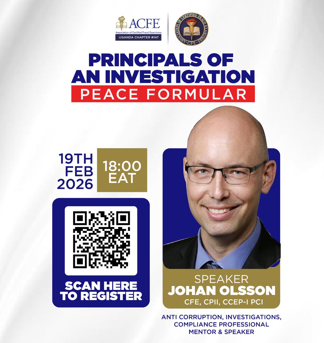 ACFEUgChapter's tweet photo. Investigate with Confidence. Report with Authority.
Join our powerful webinar on Principles of Investigation and learn how to conduct structured, ethical, and defensible investigations.
Stop guessing. Start investigating professionally.

Register today. https://t.co/Dioh9i1FL5