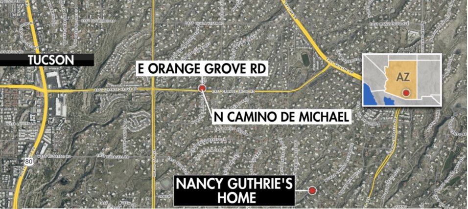 🇺🇸 1 DEAD AFTER NANCY GUTHRIE PROBE ERUPTS INTO SWAT CHAOS

3 people were detained and another shot himself in the head during a SWAT operation tied to the Nancy Guthrie investigation.

The Pima County Sheriff's Department confirmed the raid was connected to the case.

Deputies