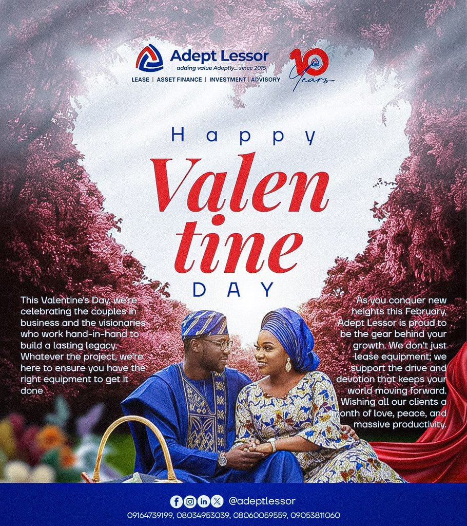 AdeptLessor's tweet image. Happy Valentines Days❤️
Share some love 

#valentinesday #valentinesday #assetfinancing #happyvalentinesday  #gifting