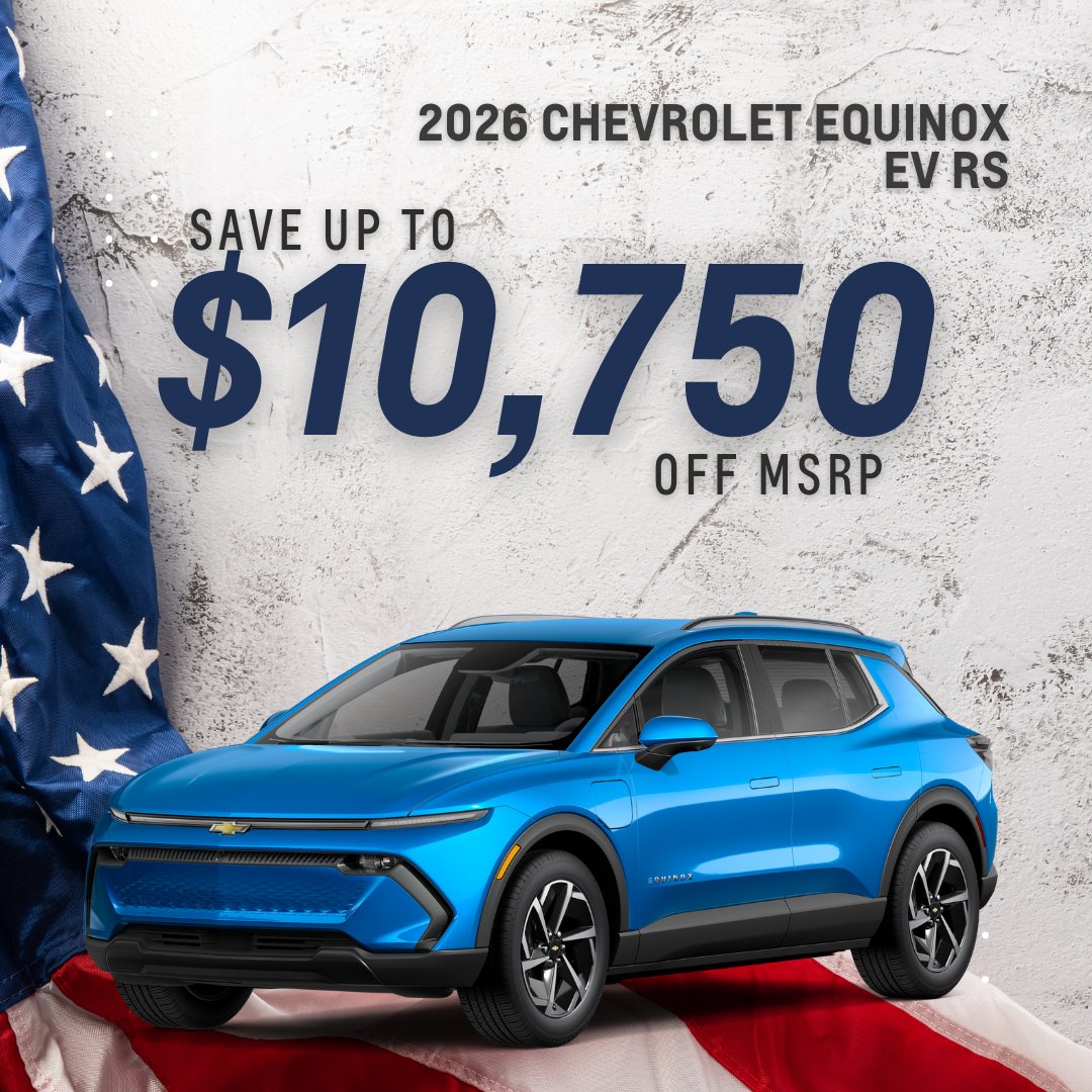 DiamondChevySB's tweet photo. ⚡ Big EV Incentive: 2026 Equinox EV RS Save $10,750 OFF MSRP on all in-stock 2026 Equinox EV RS models this Presidents Day! 🔋🎯🚗 #EquinoxEV #ChevyElectric #PresidentsDayEvent

Shop For Yours at 👉 https://t.co/Mv9XQWPjDh https://t.co/FRA5eBeT00