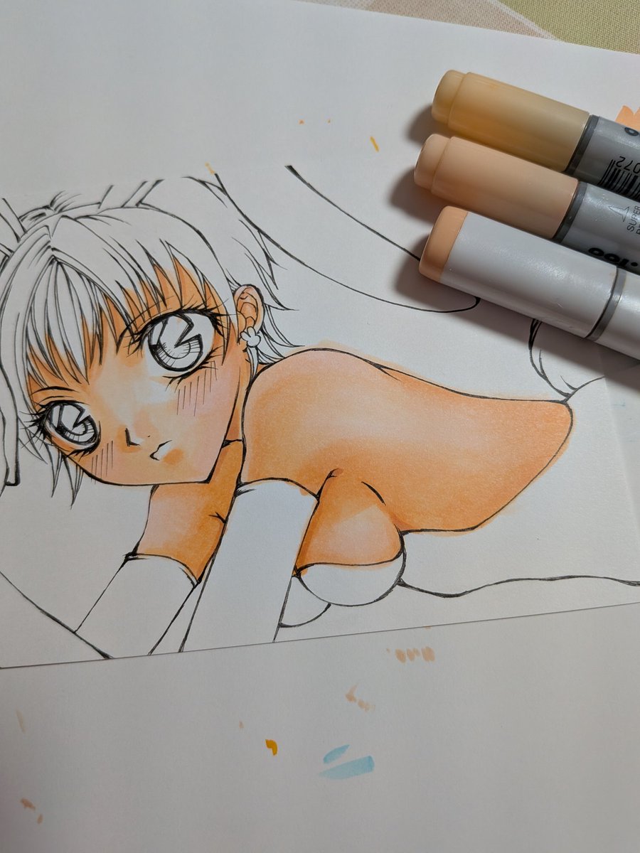 バニーちゃんできたん♪ #アナログイラスト #コピック