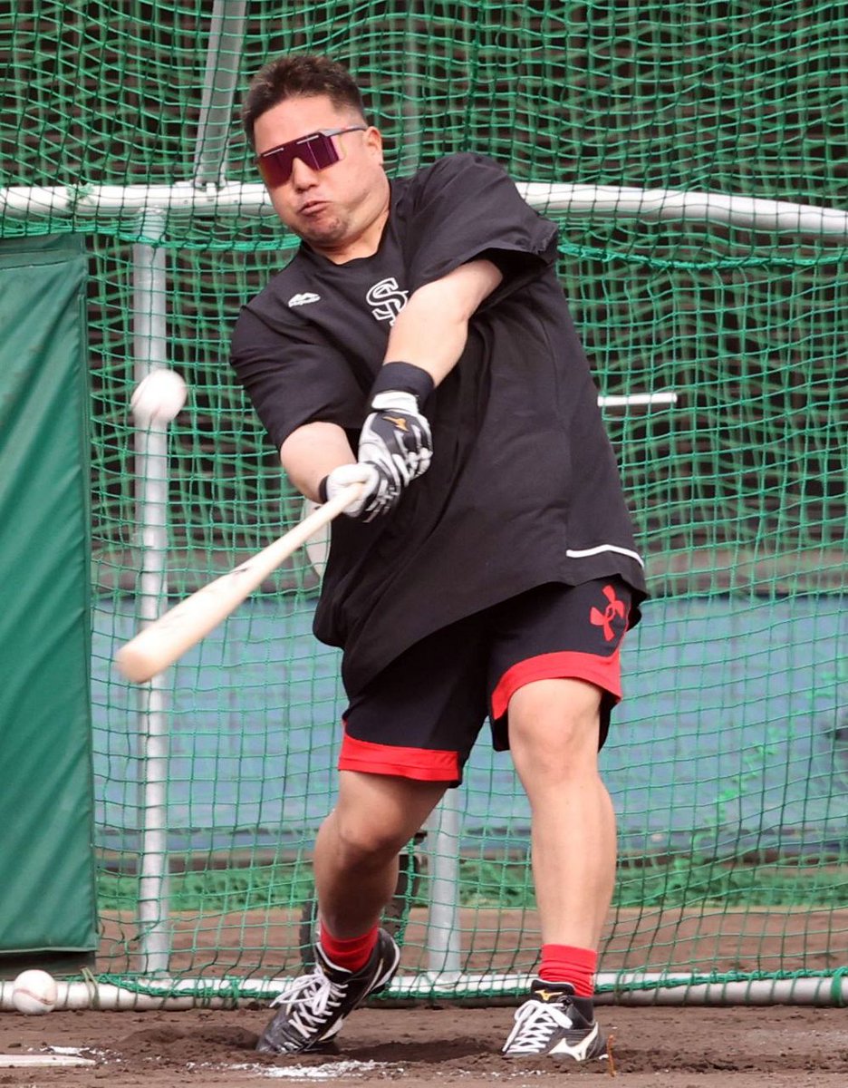 全体練習一番乗り → 日没の午後6時まで… 「あと1時間打ちたかった