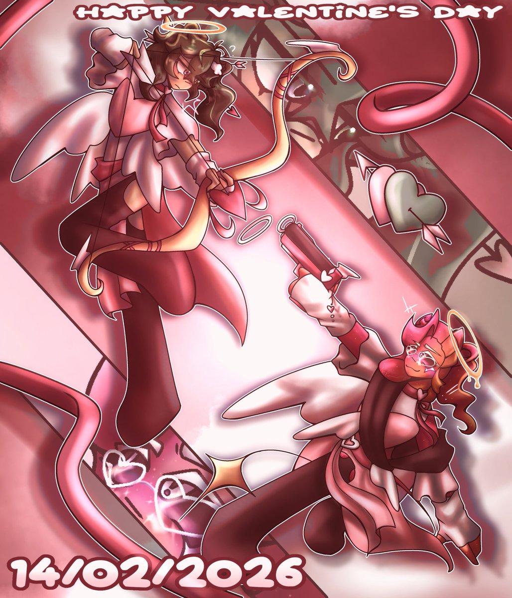 then they aimed for my chest with love in their eye

happy valentines day :) (<a href="/BamBaeYoh/">bam</a> and <a href="/anarchycrush/">ANARCHY ⚠️👾 VTUBER</a>)
#anartchy #bambaeart
x.com/i/status/18903…