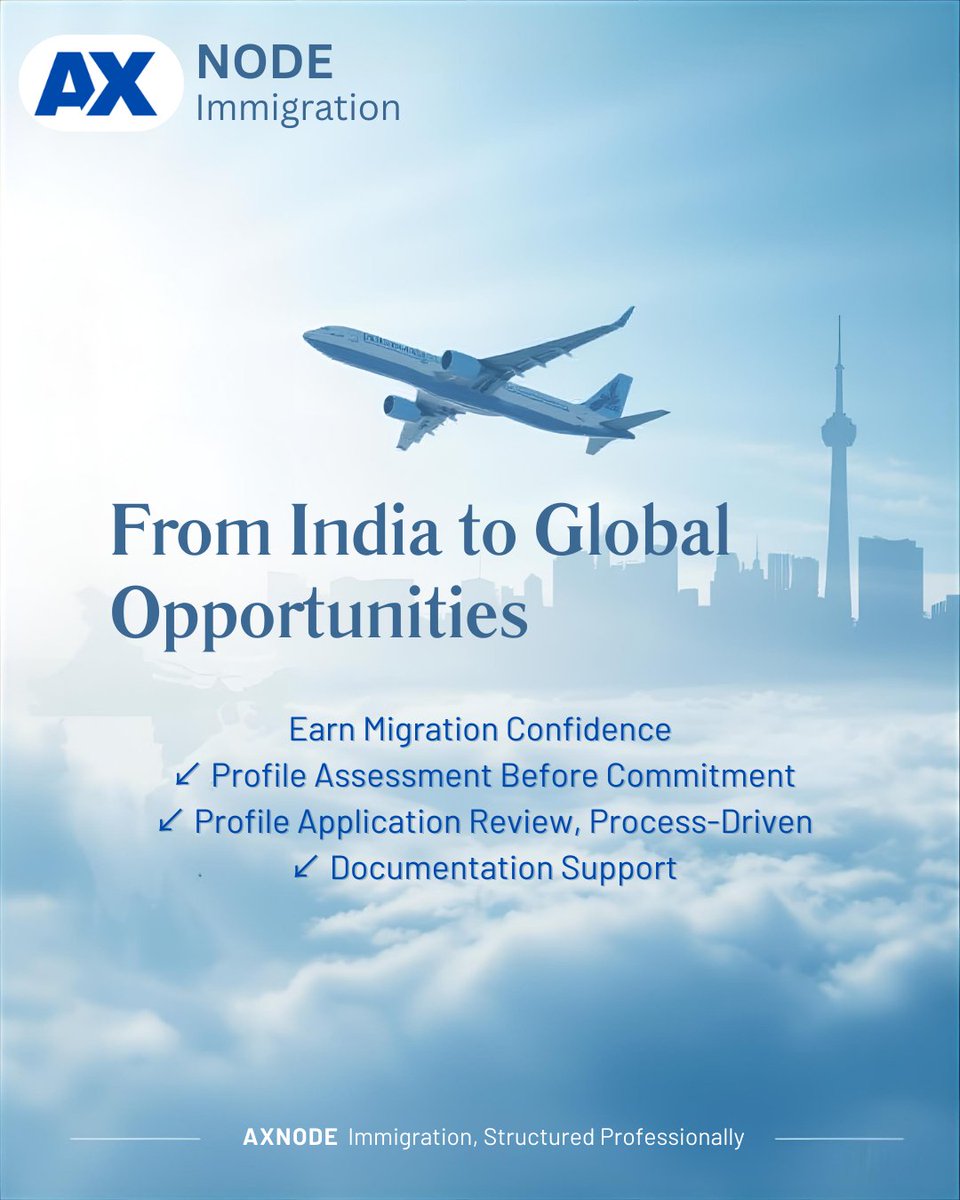 Axnode's tweet image. Dreaming of global opportunities from India? Axnode Immigration offers free profile assessments before commitment, ensuring a process-driven application with full document support. 
Hashtags:
#AxnodeImmigration #ImmigrationFromIndia #ProfileAssessment #FreeVisaAssessment