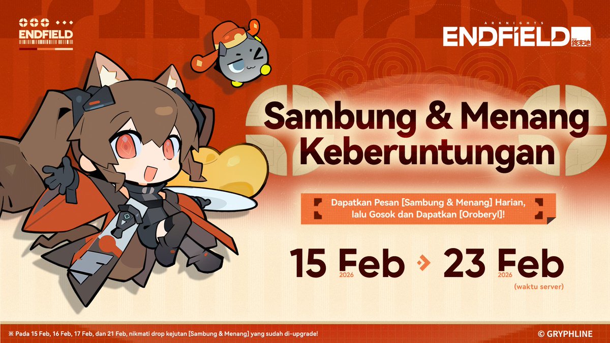 Berkah Melimpah Musim Semi

Sebuah lagu kegembiraan, persembahan untuk Musim Semi.
Event [Berkah Melimpah Musim Semi] kini telah dimulai. Bergabunglah untuk mendapatkan hadiah termasuk [Oroberyl], [Pastri Festival Musim Semi], dan [Konsentrat Sanity Darurat]!

▼// Event Imbalan