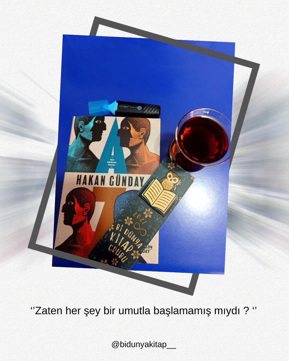 ‘’Zaten her şey bir umutla başlamamış mıydı ? ‘’
<a href="/Hakan_Gunday/">Hakan Günday</a> / AZ

• Sizden Gelen Güzellikler 📸 

#hakangünday #az #sunum