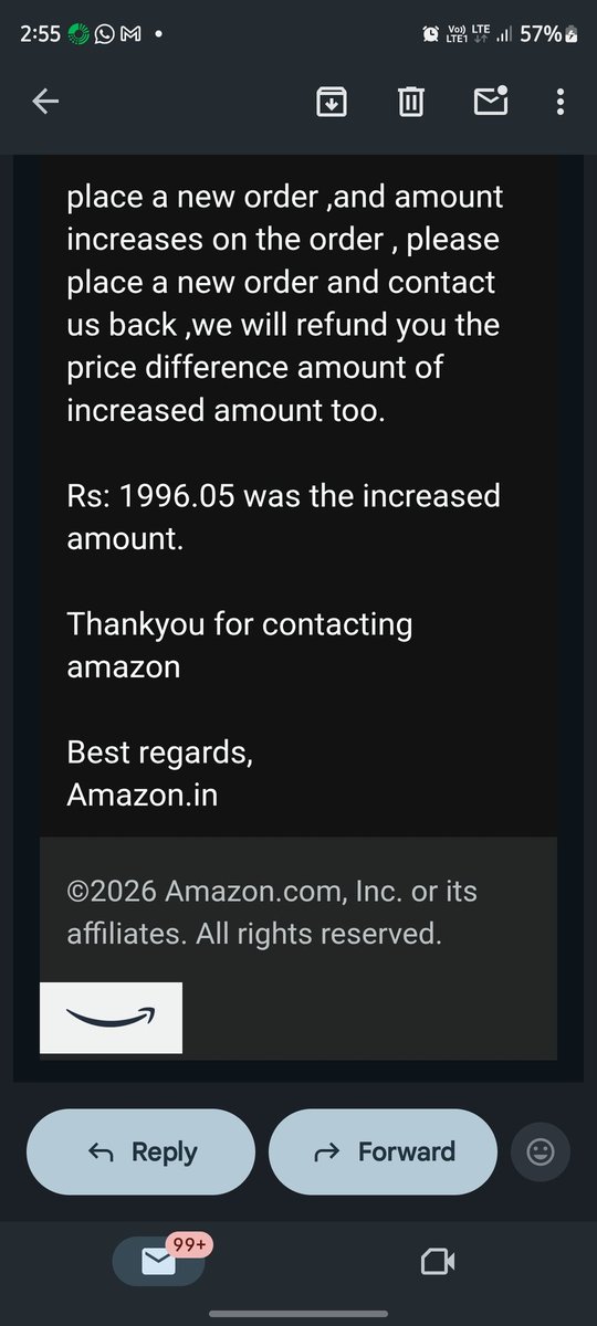 gnpanse's tweet photo. @AmazonHelp @AmazonHelp - support team is denying the commitment given on voice call &amp; email communication- screen shots submitted. Plz do the needful https://t.co/jakeK7KM0w
