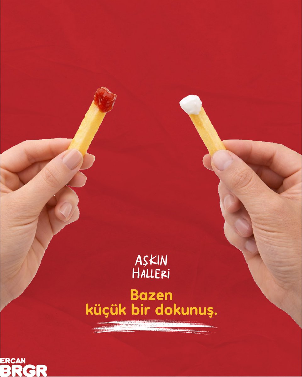ErcanBurger's tweet photo. Aşkın halleri var… Bazen küçük bir dokunuşta saklı, bazen farklı tatlarda cesur, bazen de birbirini tamamladığında gerçek.

Ve çoğu zaman, bir bütün olduğunda anlamlı.

Bu Sevgililer Günü’nde yan yana gelen her lokma, biraz daha “biz” olsun. ❤️

#ercanbrgr https://t.co/RLlpsoJupm