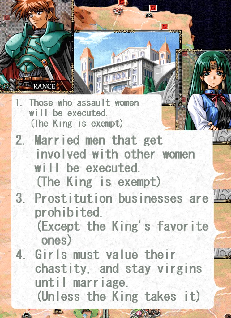 kinda insane like how Rance did so much stuff to get girls, build