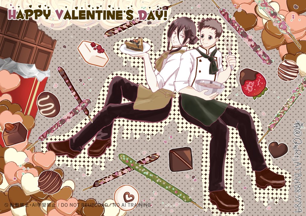 ｡o♡o｡+｡o♡o｡+｡o♡o｡+｡o♡o｡+｡o♡o｡
ℋ𝒶𝓅𝓅𝓎 𝒱𝒶𝓁ℯ𝓃𝓉𝒾𝓃ℯ'𝓈 𝒟𝒶𝓎！
｡o♡o｡+｡o♡o｡+｡o♡o｡+｡o♡o｡+｡o♡o｡

ショコラティエ才シャネガ

素材にかなり助けられました
(板チョコのパケは描きました)