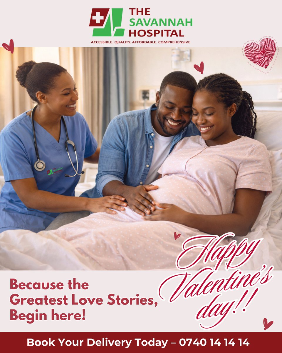 Savannah_Health's tweet photo. Happy Valentine’s Day! 🌹
Today, we celebrate love in all its beautiful forms ❤️ — self-love, friendships, partnerships, family, and the miracle of new life 👶.

At Savannah Hospital, we honor every journey with love and support.

📞 Call 0740 141414 to book your delivery today. https://t.co/aA70VJBMWm