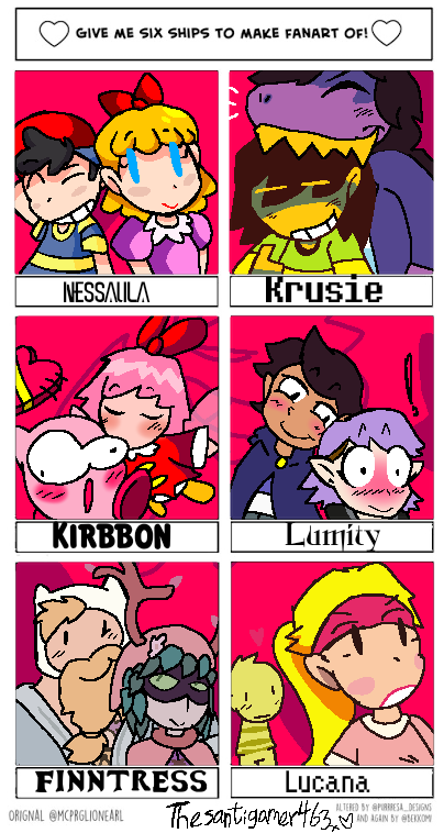 FELIZ SAN VALENTÍN MIS AMORES
aquí 6 dibujos de 6 ships que me encantan
#SanValentín #earthbound #DELTARUNE #kirby #TheOwlHouse #adventuretime #mother3