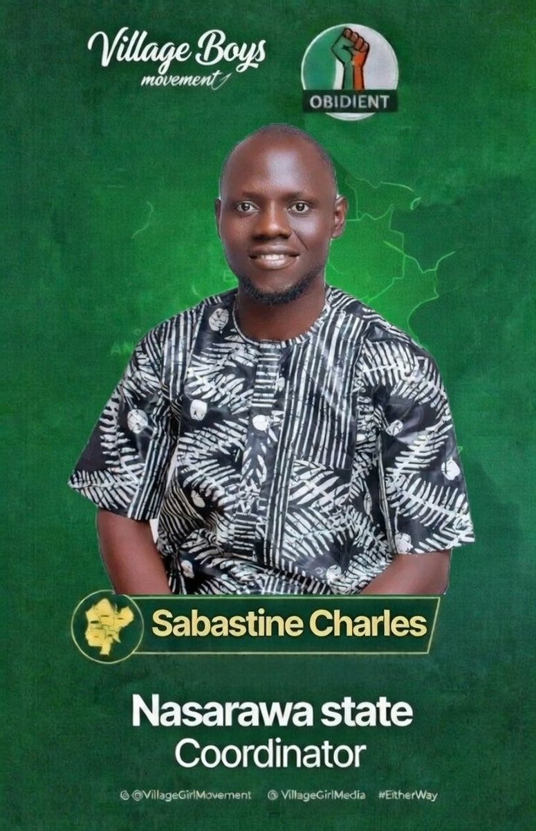 Afri_Factss's tweet photo. Thanks to his excellency , Mr @PeterObi  for appointing me as the Nasarawa State coordinator of The Village boys movement.
#VillageBoysMovement
#Obiiscoming https://t.co/U9kIHkJG5W