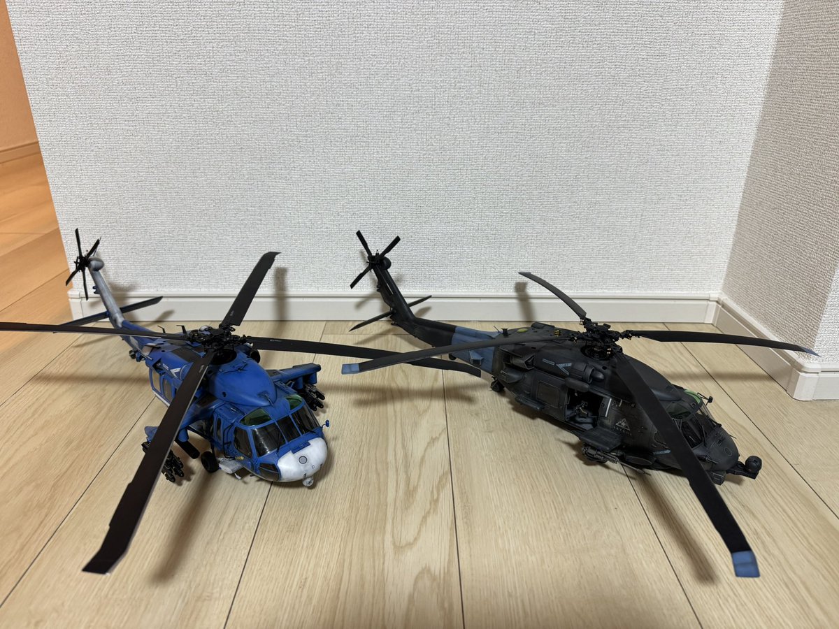 norananigashi's tweet photo. 雨雲号に続き、
SRT特殊学園 RABBIT小隊 風倉モエのブラックホーク、完成しました！！

試行錯誤しながらの組み立て楽しかった！！

#ブルーアーカイブ https://t.co/KbADy0euNW