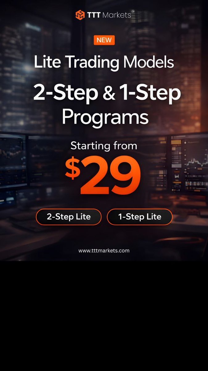 🚀 With <a href="/TTTMarkets/">TTT Markets</a>

 Lite Trading Models Now Is A Live

Start trading with 1-Step or 2-Step programs from just only $29 💰

Use code: ( FEB15 ) to get 15% OFF when you sign up 🔥👇👇👇
tttmarkets.com/ref/Verysoon/

Don’t miss out—start your trading journey today 📈