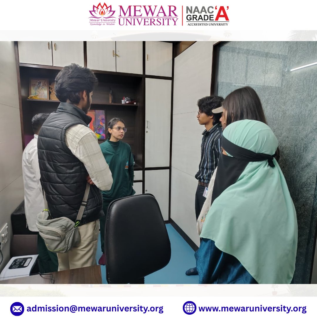 universitymewar's tweet photo. 🏥Students of BOOT (Bachelor of Optometry), Faculty of Allied Health Sciences, Mewar University, participated in an enriching hospital visit at Sight First Vision Therapy Centre focused on ocular examination, eye testing, diagnosis, treatment, and disease management.

#Clinical https://t.co/ZSU3n7s339