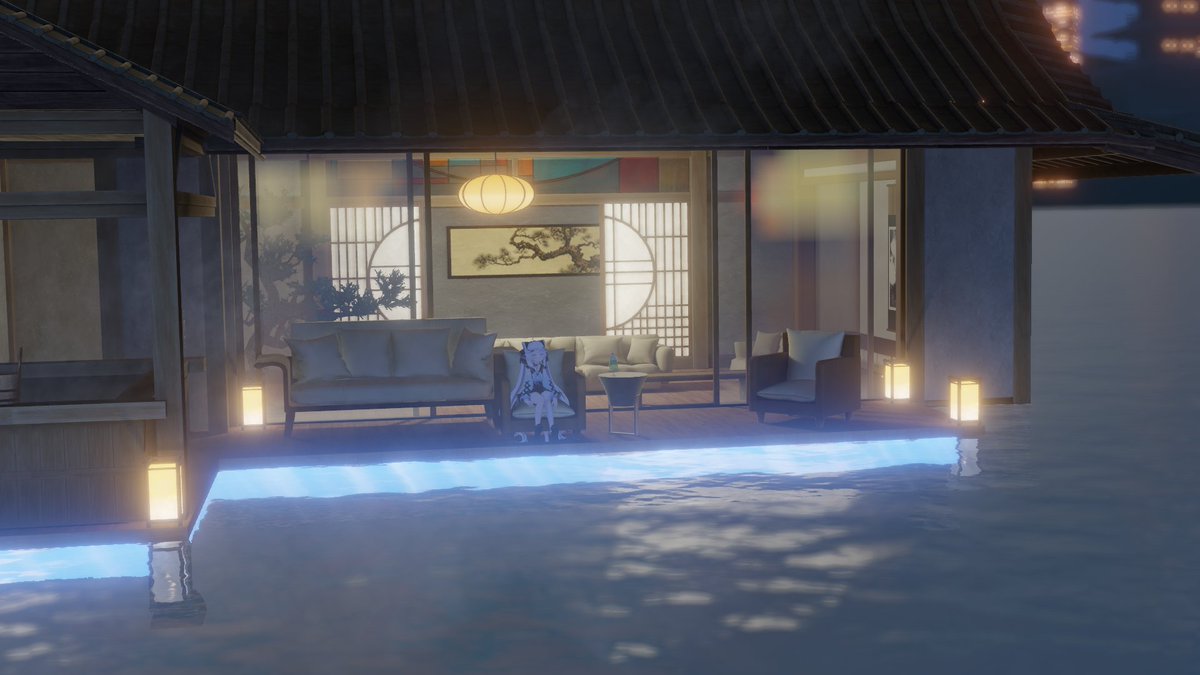 Luche_VRC's tweet photo. https://t.co/lkhu8RJtdf
今作ってるツクヨミのワールドです。リンクで入れます。まだ完成はしてないですが、ゆったりするにはいいかなぁと思って… あと、なんもない部屋とか何か置けばいいか（今は布団とか入れようかと思ってますが）とかワールドに置けばいいものとかぜひご意見ください。 https://t.co/hnYekSIFsO