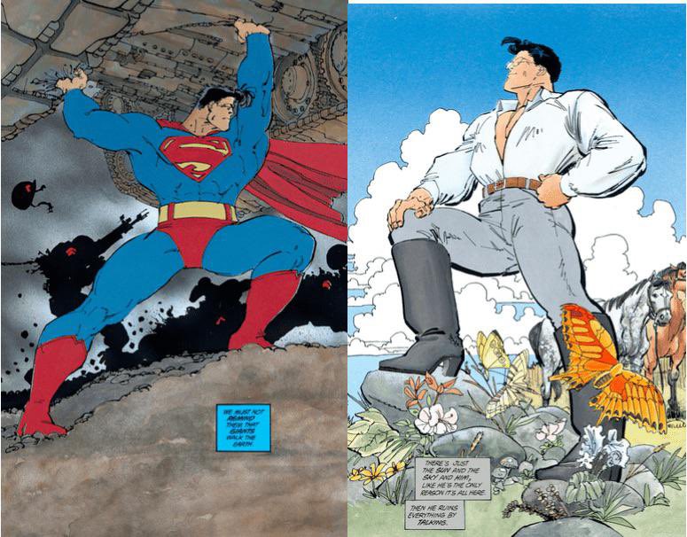 No se puede negar que Henry Cavill se ve muy épico come se copetillo a lo Dark knight returns